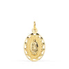 18K Yellow Gold Virgin of Guadalupe Medal Openwork 23x14 mm