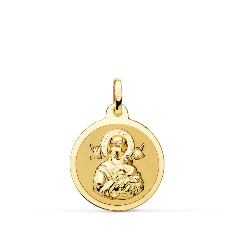 18K Virgin of Perpetual Help Shine Medal 18 mm