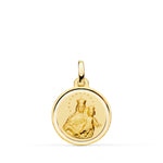 Lunette de médaille de la Vierge Marie Auxiliatrice 18 carats 16 mm