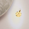 18K Medalla Oro Amarillo Virgen Del Mar Tallada 18 mm