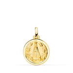 Médaille Vierge 18K Notre-Dame de Begoña Lunette 16 mm