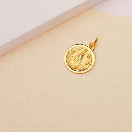 Médaille Vierge 18K Notre-Dame de Begoña Lunette 18 mm