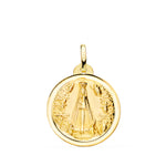 Médaille Vierge Notre-Dame de Begoña 18 carats Lunette 20 mm