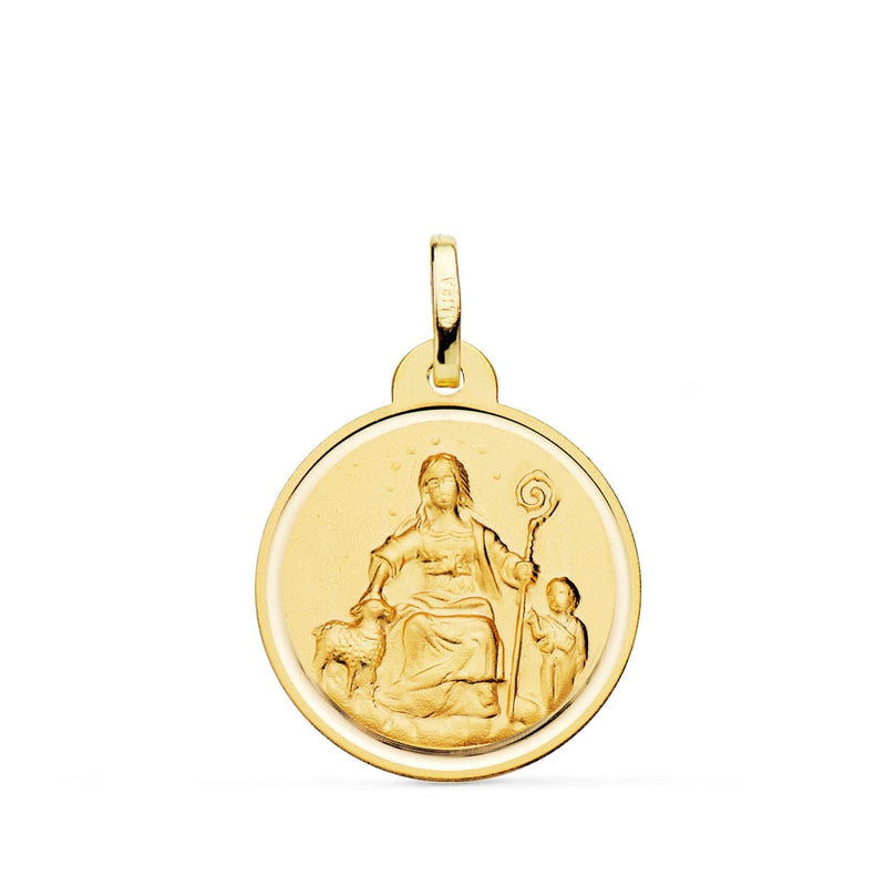 Lunette Médaille Divine Bergère 18K 20 mm