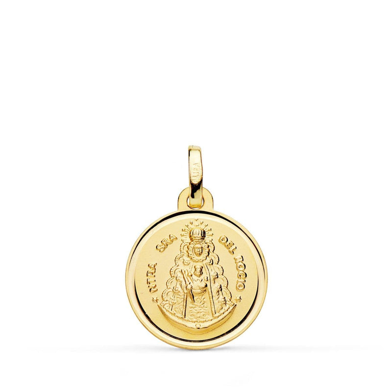 Lunette de médaille Virgen Del Rocio 18K 16 mm