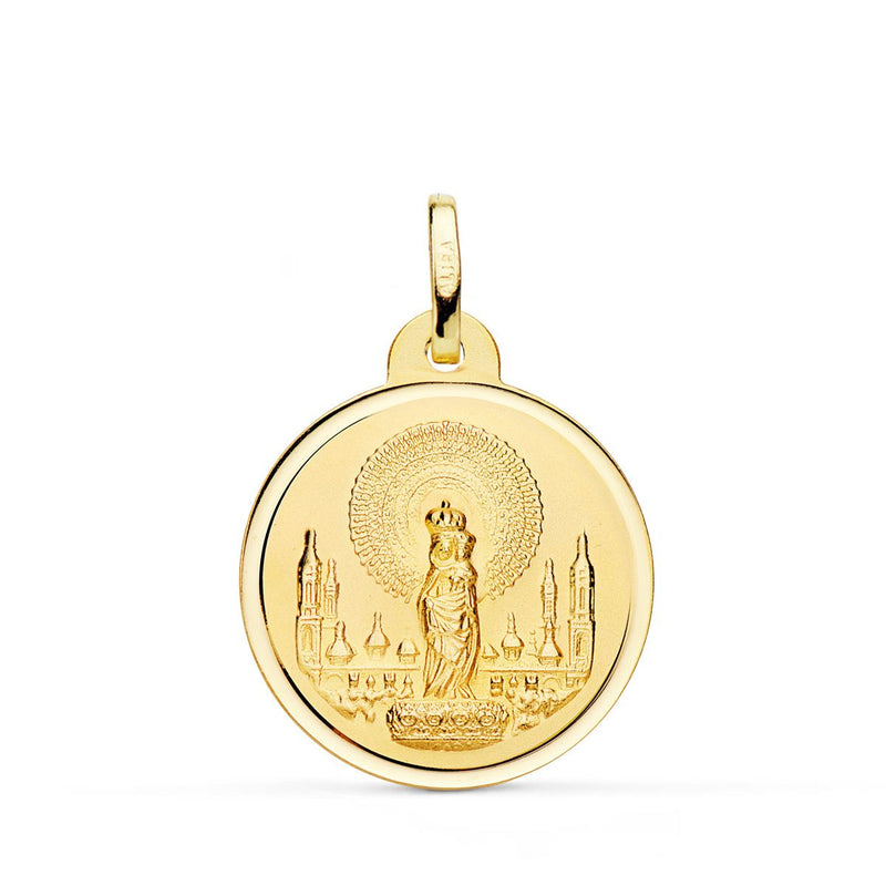18K Yellow Gold Medal Virgen Del Pilar Bezel 22 mm