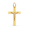 18K Yellow Gold Cross With Christ Nuanced 29x20 mm