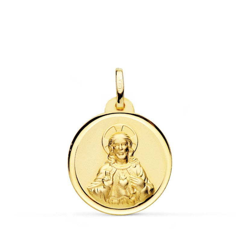 Lunette Médaille Cœur de Jésus 9K 20 mm