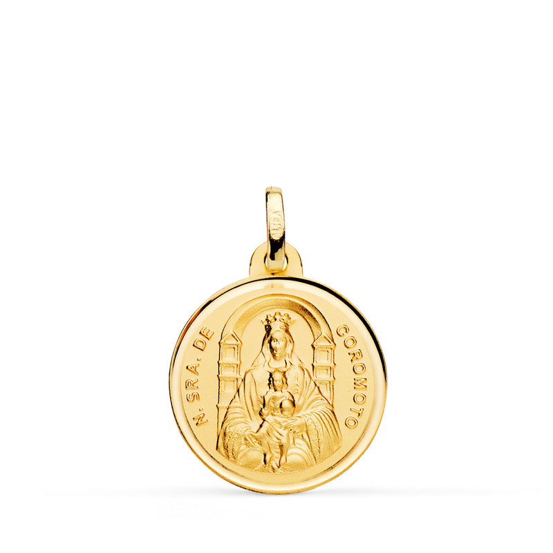 18K Virgin Our Lady of Coromoto Medal 18 mm Bezel Size