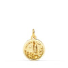 9K Yellow Gold Virgin of Fatima Medal Bezel 14 mm