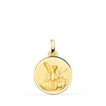 18K Yellow Gold Saint Michael Medal Bezel 16 mm