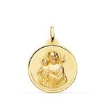 Lunette Médaille Saint Joseph 18K 22 mm