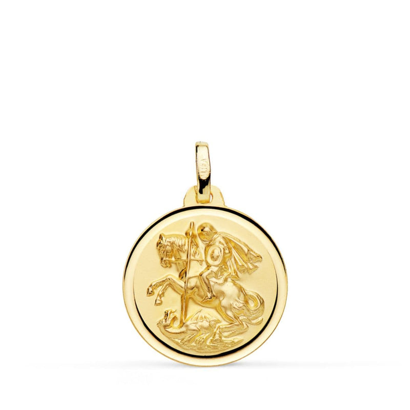 Lunette Médaille Saint George 18K 18 mm