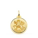 Lunette Médaille Saint George 18K 24 mm