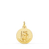 18K Medalla San Cristobal Lisa Matizada 14 mm