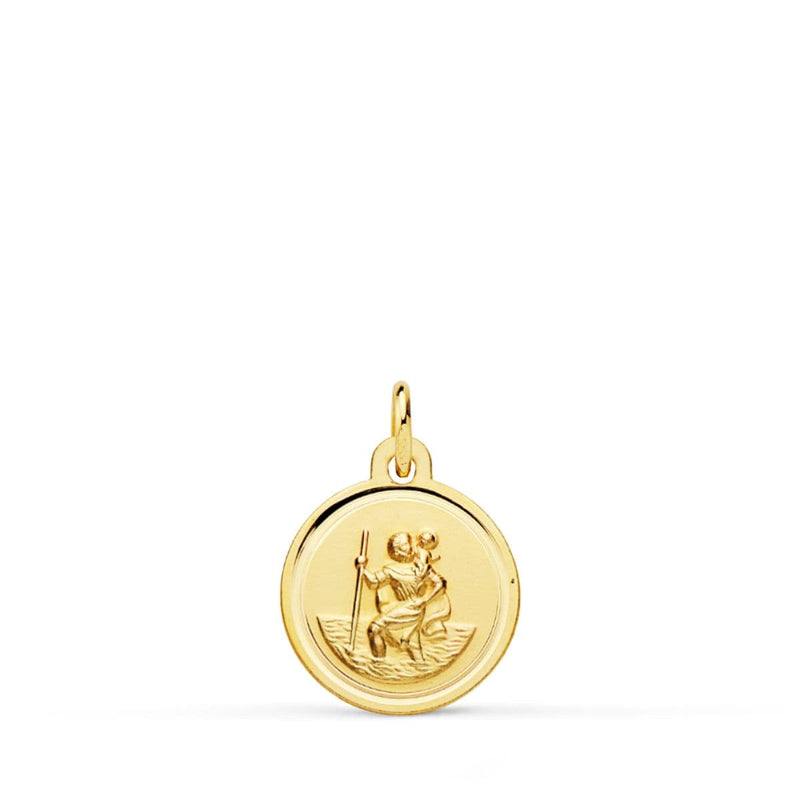 Lunette Médaille Saint Christophe 18K 12 mm