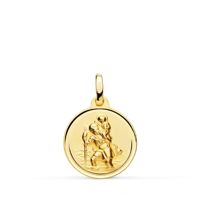 Lunette Médaille Saint Christophe 18K 16 mm