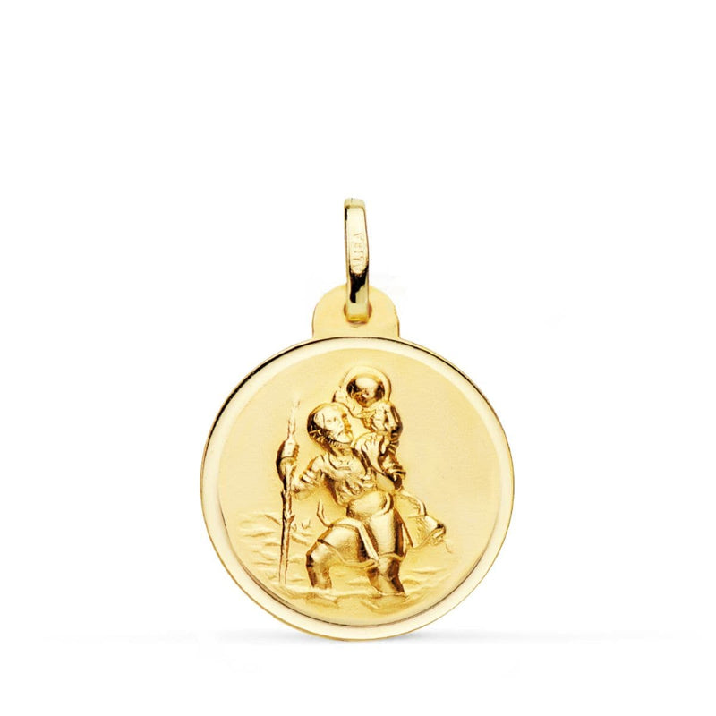 Lunette Médaille Saint Christophe 18K 20 mm