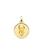 18K Communion Boy Medal Bezel Profile 16 mm