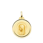 18K Virgin Mary Medal (Regina Caelorum) Bezel 16 mm