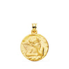 Médaille Or Jaune 18 Carats Ronde Teintée Burlon Angel 24 mm
