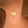 18K Medalla Virgen Madre Amor Maternal 18 mm