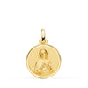 18K Medalla Oro Amarillo Santa Teresa Bisel 18 mm