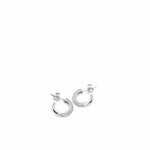 Hoop Earrings with White Zirconia 15 mm