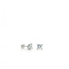 Conception de boucles d'oreilles bouton en argent avec agrafes et zircone