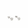 Small Shiny Silver Stud Earrings in 6mm Stud Style