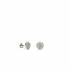 Small Silver Shiny Earrings Circle Motif 8 mm