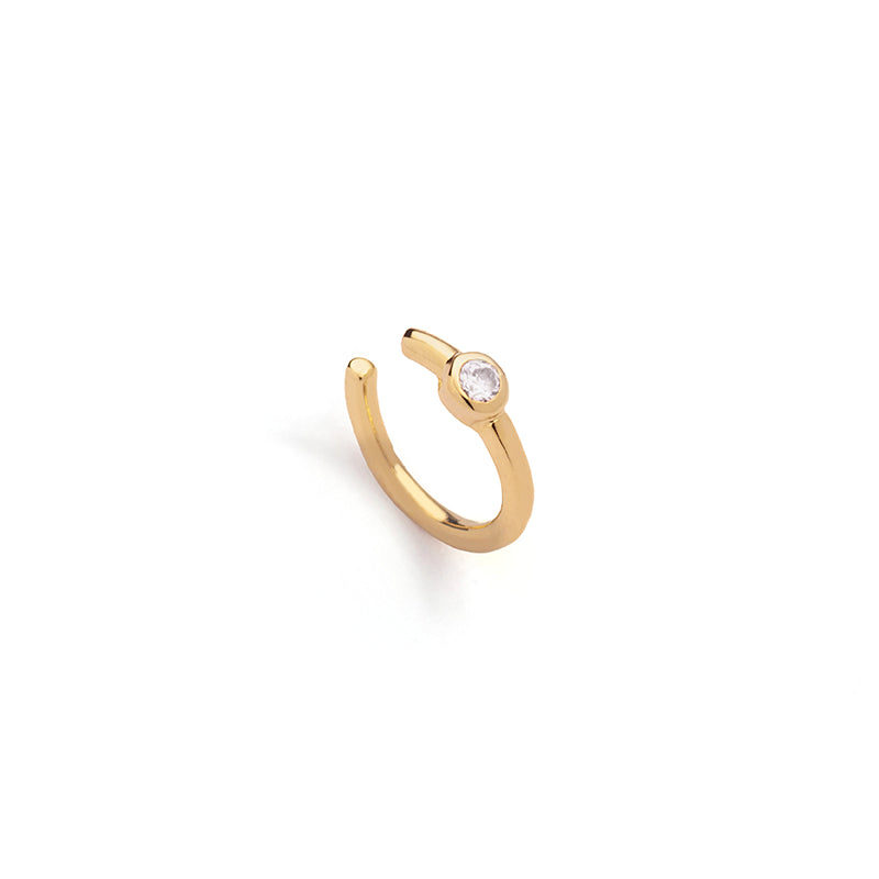 Earcuff Liso con Circonita Gold