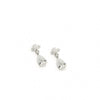 Small Bridal Earrings with Teardrop Design and Zirconia