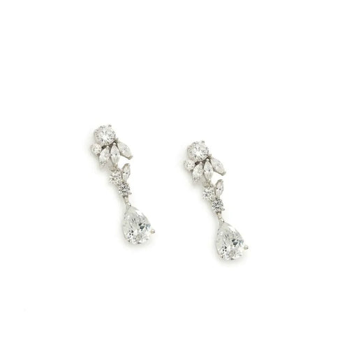 Pendientes de Novia en Plata y Circonita