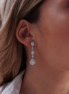 Pendientes Largos Novia Plata con Diferentes Tallas