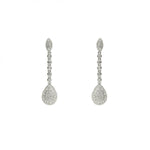 Boucles d'oreilles de mariée avec pendentif en zircone