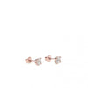 Small Earrings Geometric Design Pink Plating 6.3 mm