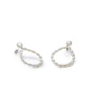 Pear-shaped pearl hoop earrings