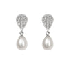 Petites boucles d'oreilles de mariée festives en argent avec motif floral