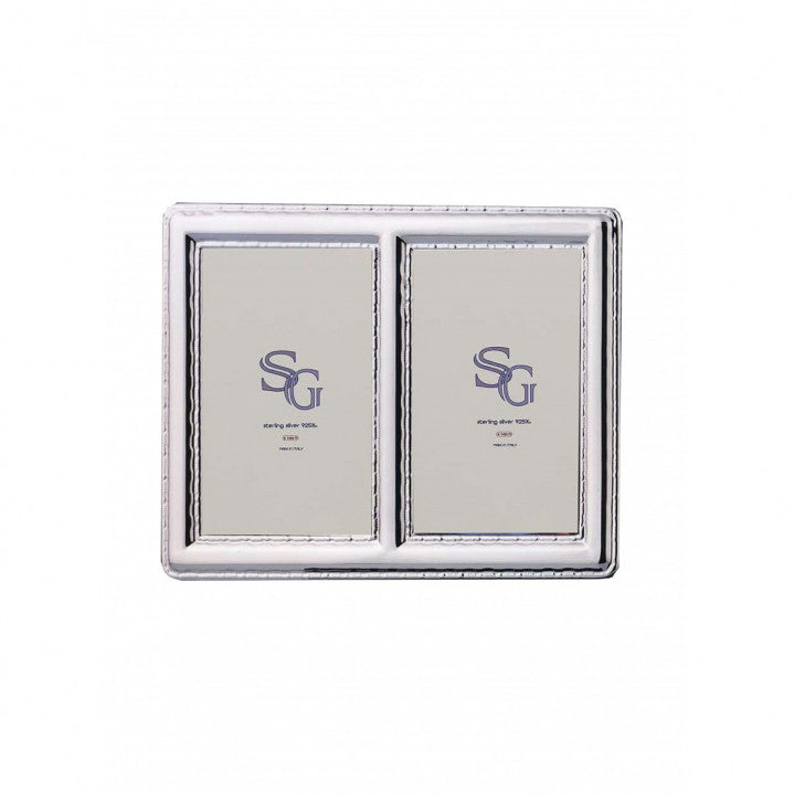 925 Sterling Silver Double Openwork Photo Frame 