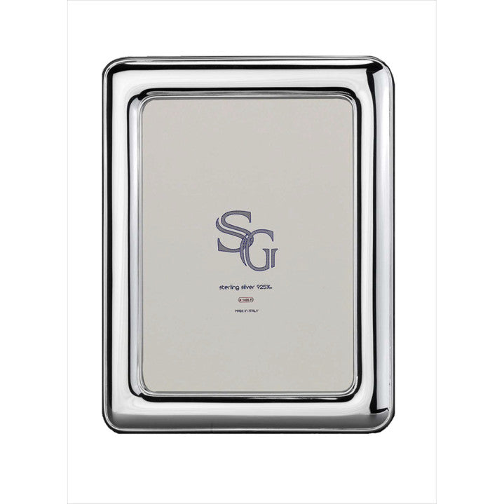 925 Sterling Silver Smooth Rounded Photo Frame 