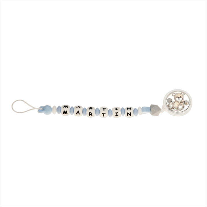 Silver Airplane Pacifier Holder
