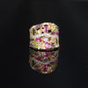 Silver and Multicolor Zirconia Ring