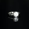 Solitaire 4 griffes avec zircone 8 mm plaqué or 18 carats