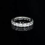 4mm White Zirconia Wedding Band