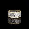 Bague maille basse bicolore