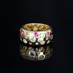 Bague maille basse bicolore