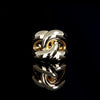 18k gold plated smooth knot ring