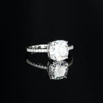 9mm princess cut solitaire with zirconia