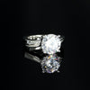 18k gold plated 10mm machined solitaire ring